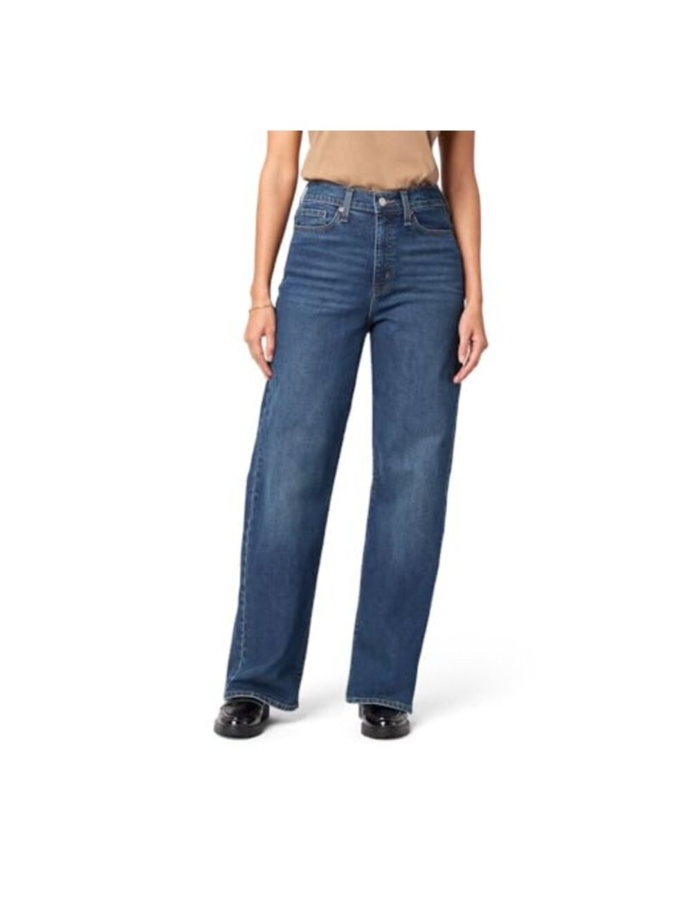 High Rise Loose Straight Jeans Vintage Stretch Yoga Jeans